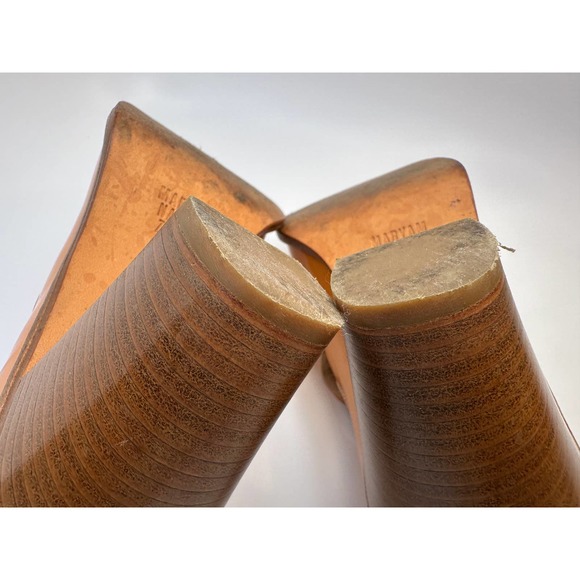 Maryam Nassir Zadeh Nora Patent Leather Retro Orange Cream Loafers Heels Sz 39 - Picture 16 of 16